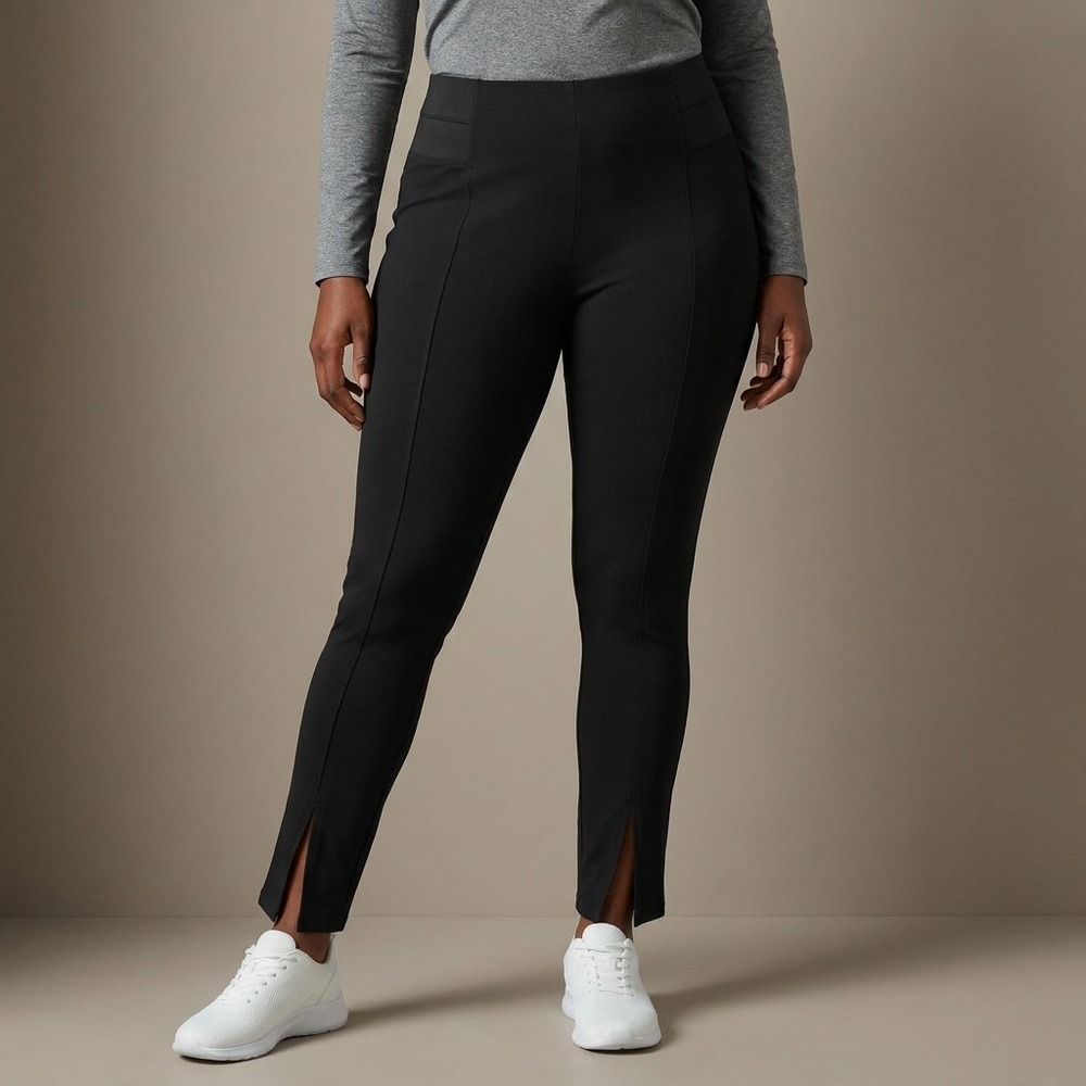 ELOQUII Women Pants 28 Black Rayon Nylon Spandex Professional Minimalist